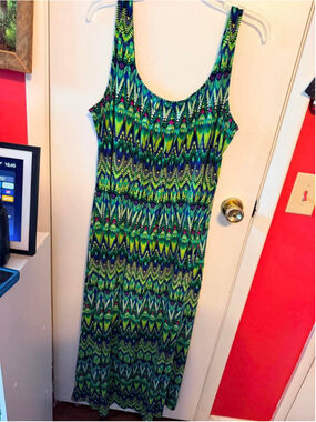 GLAMOUR Tribal Geometric Maxi Dress Plus Size 20W